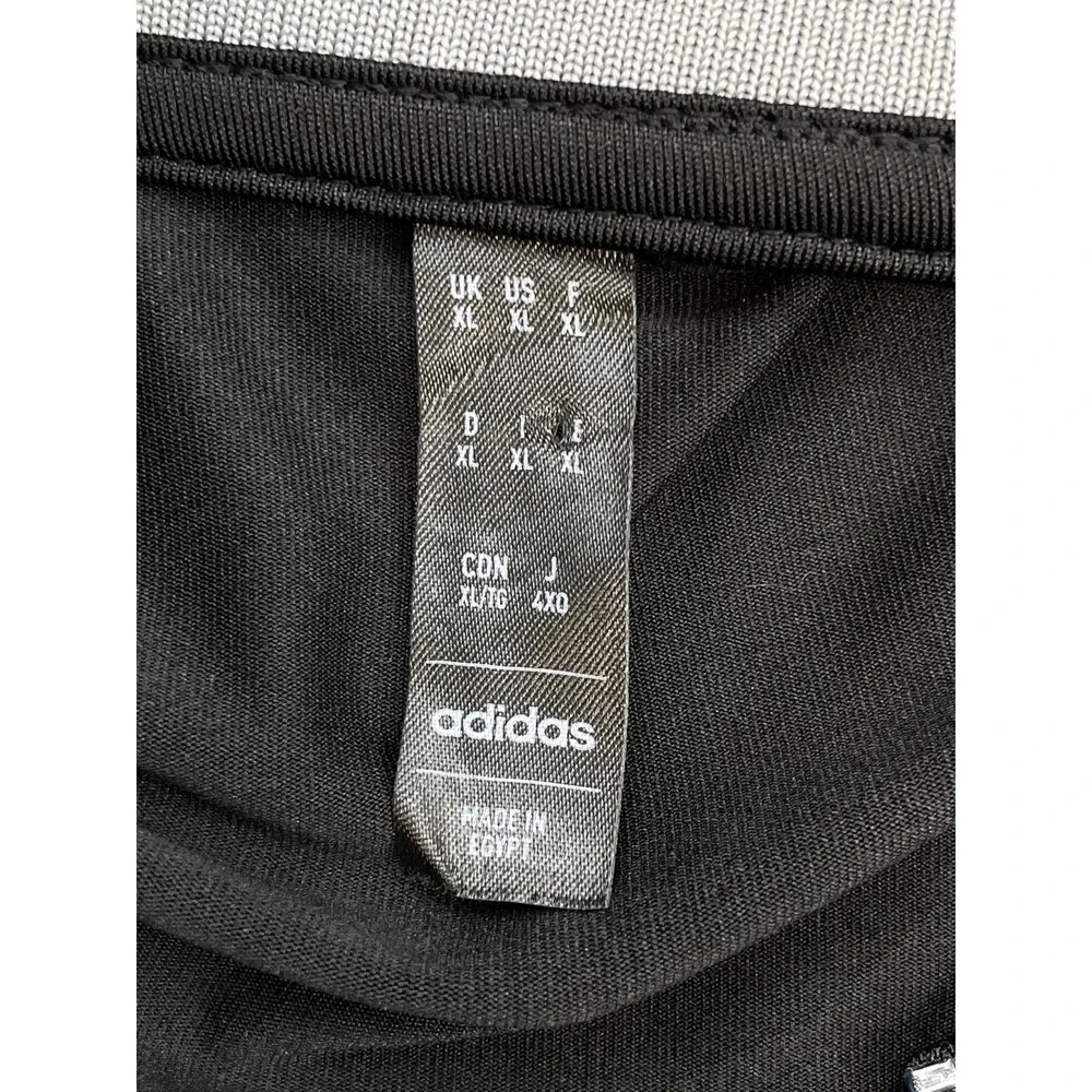 Adidas Sweatshirt Men XL Black Performance Stretch 1/4 Zip Mock Neck Long Sleeve